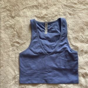 Athleta Blue Crop Fitted Tank Top